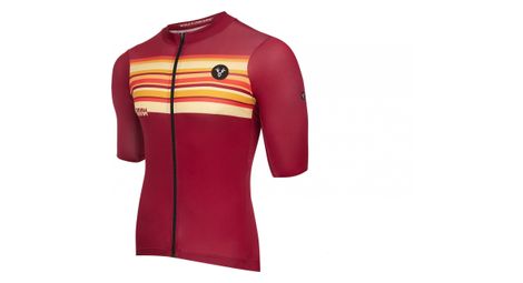 Maillot manches courtes lebram arpettaz bordeaux coupe ajustee - Comme neuf sur Alltricks