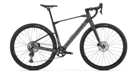 Velo de gravel electrique mondraker dusty shimano grx 12v 350wh 700mm gris noir 2025