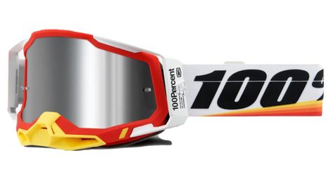 Masque 100 racecraft 2 arsham rouge verres miroir argent - Comme neuf sur Alltricks