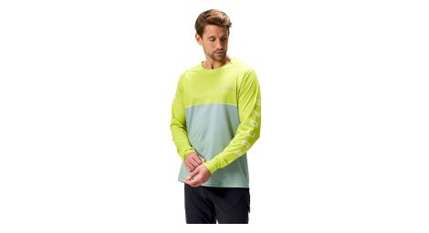 Maillot manches longues endura core printed vert jaune