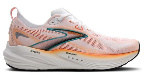 Chaussures Running Brooks Glycerin 22 Blanc/Orange Homme
