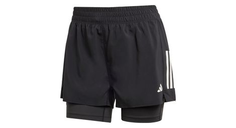 Short 2 en 1 adidas own the run 3in noir femme - Comme neuf sur Alltricks