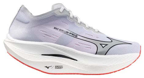 Chaussures de Running Mizuno Wave Rebellion Pro 2 Blanc Rouge Homme