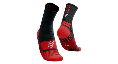 Chaussettes compressport pro marathon socks noir rouge - Comme neuf sur Alltricks