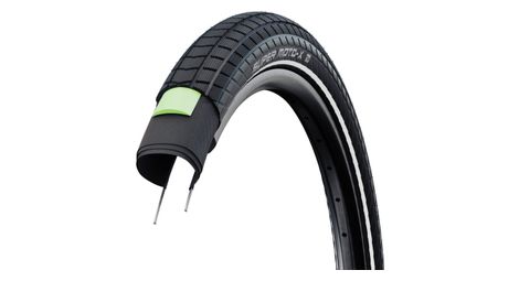Pneu schwalbe super moto x 26 tubetype rigide addix dd greenguard e 50 noir flancs reflechissants