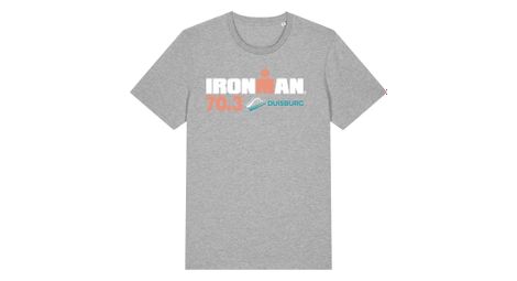 T shirt manches courtes ironman 70 3 duisburg gris homme