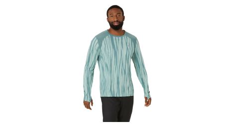 Maillot manches longues asics road all over print vert homme
