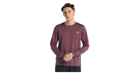 Maillot manches longues new balance athletics rouge homme