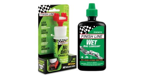 Lubrifiant chaine finish line wet lube 120ml   no drip chain luber - Comme neuf sur Alltricks