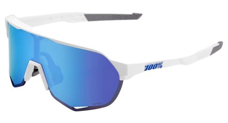 Lunettes 100 s2 blanc mat verres hiper miroir bleu - Comme neuf sur Alltricks