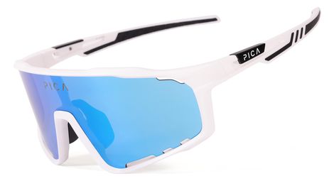 Lunettes pica strix blanches avec 3 paires de verres