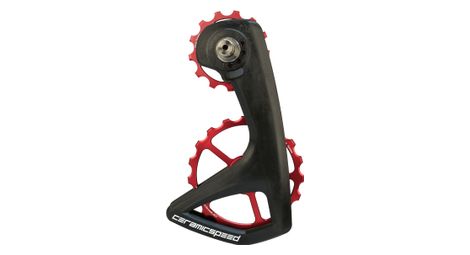 Chape de derailleur ceramicspeed ospw rs 5 spoke 13 19t pour derailleur shimano ultegra di2  r8150    dura ace di2  r9250  12v rouge