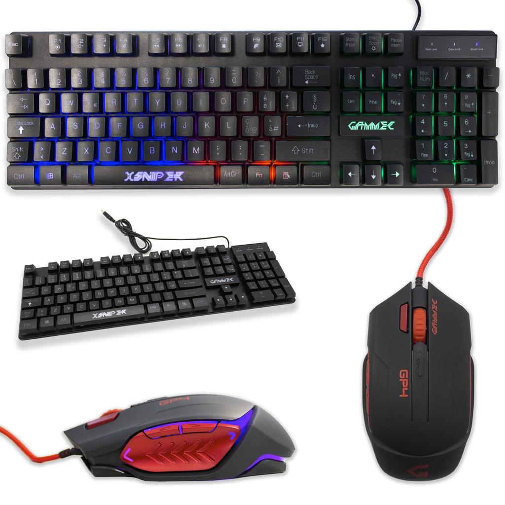 Clavier Cortek QWERTY Italien rétroéclairé XSniper + GP4 Kit Mouse and Keyboard Reconditionné - N/A reconditionné disponible sur Backmarket
