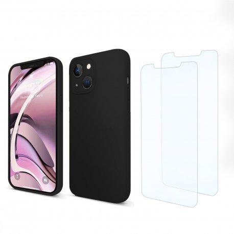 Coque iPhone 13 mini et 2 écrans de protection - Silicone - Noir Reconditionné - N/A reconditionné disponible sur Backmarket