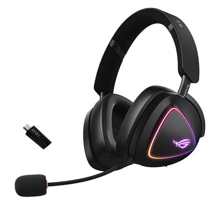 Casque réducteur de bruit gaming filaire avec micro Asus ROG Delta II - Noir/Gris Reconditionné - Asus reconditionné disponible sur Backmarket