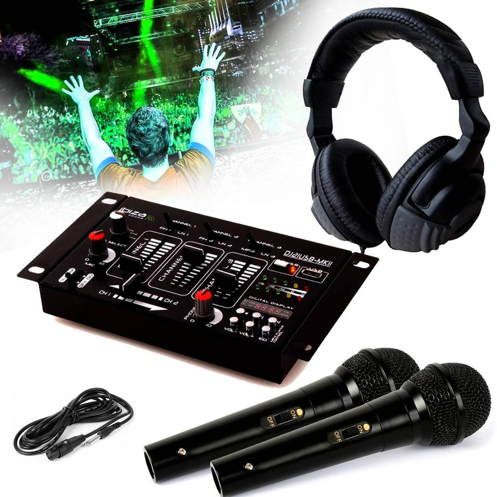 Acheter Accessoires audio Casque DJ Sono + table de mixage DJ21-USB-MKII IBIZA Sound + 2 Micros Dynamiques Noir Reconditionné - 109,99 € Accessoires audio Casque DJ Sono + table de mixage DJ21-USB-MKII IBIZA Sound + 2 Micros Dynamiques Noir Reconditionné - Ibiza Sound reconditionné disponible sur Backmarket
