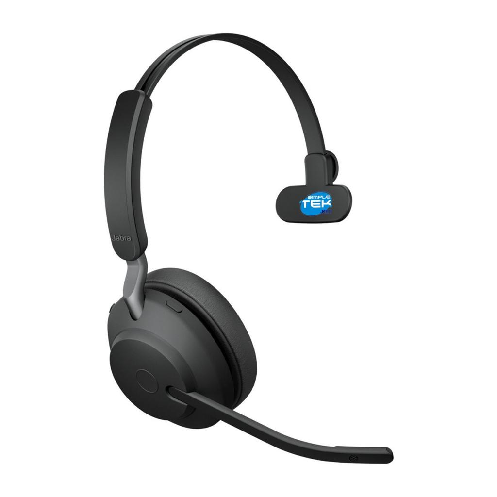 Casque réducteur de bruit sans fil avec micro Jabra Evolve2 65 MS Mono - Noir Reconditionné - Jabra reconditionné disponible sur Backmarket