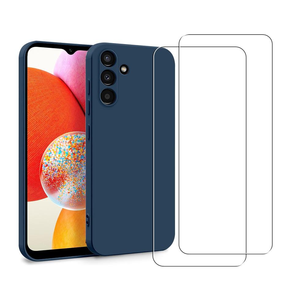 Coque Galaxy A14 et 2 écrans de protection - Silicone - Bleu Reconditionné - N/A reconditionné disponible sur Backmarket