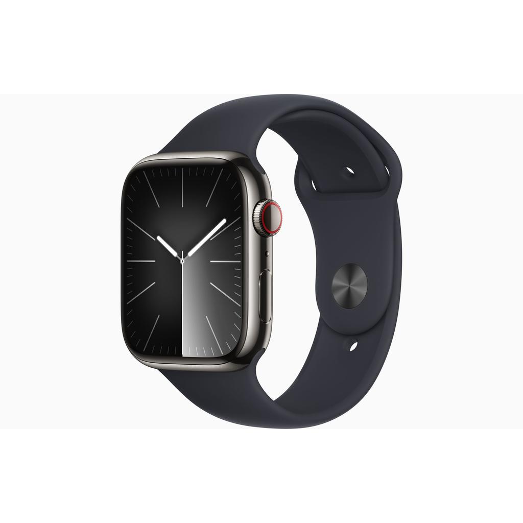 Acheter Apple Watch Series 9 (2023) GPS + Cellular 45 mm - Acier inoxydable Graphite - Bracelet sport Noir Reconditionné - 290,00 € Apple Watch Series 9 (2023) GPS + Cellular 45 mm - Acier inoxydable Graphite - Bracelet sport Noir Reconditionné - Apple reconditionné disponible sur Backmarket