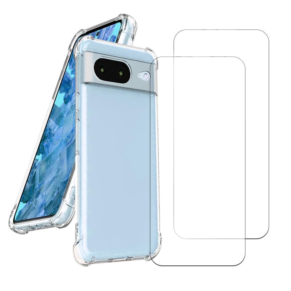 Coque Google Pixel 8 et 2 écrans de protection - TPU - Transparent Reconditionné - N/A reconditionné disponible sur Backmarket
