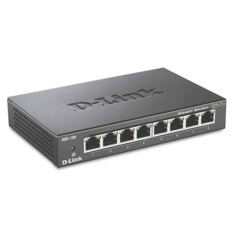 Hub D-Link DGS-108/E Reconditionné - D-Link reconditionné disponible sur Backmarket