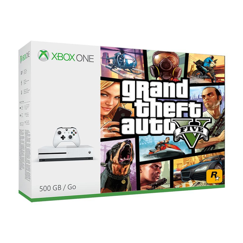 Xbox One S 500Go - Blanc + Grand Theft Auto 5 Reconditionné - Microsoft reconditionné disponible sur Backmarket