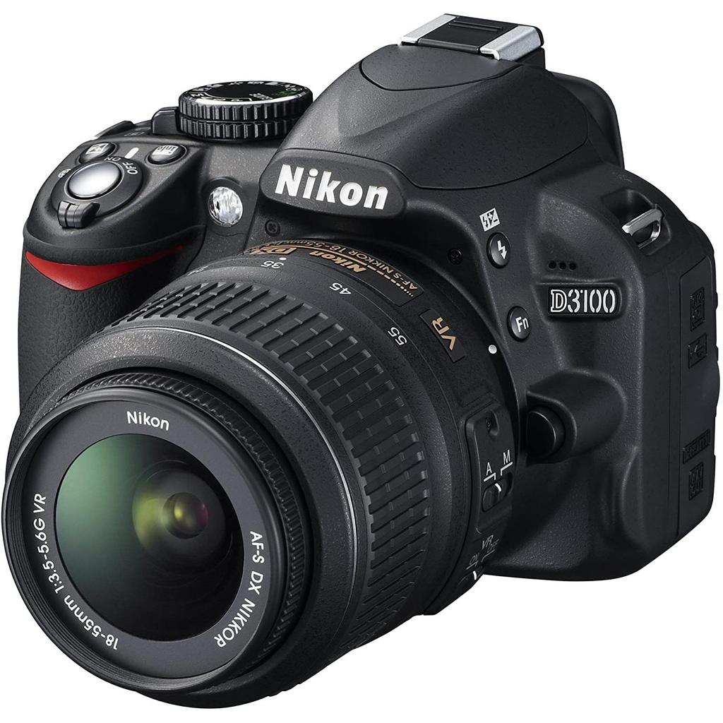 Reflex D3100 - Noir + Nikon Nikon AF-S DX Nikkor 18-55 mm f/3.5-5.6G VR f/3.5-5.6G Reconditionné - Nikon reconditionné disponible sur Backmarket