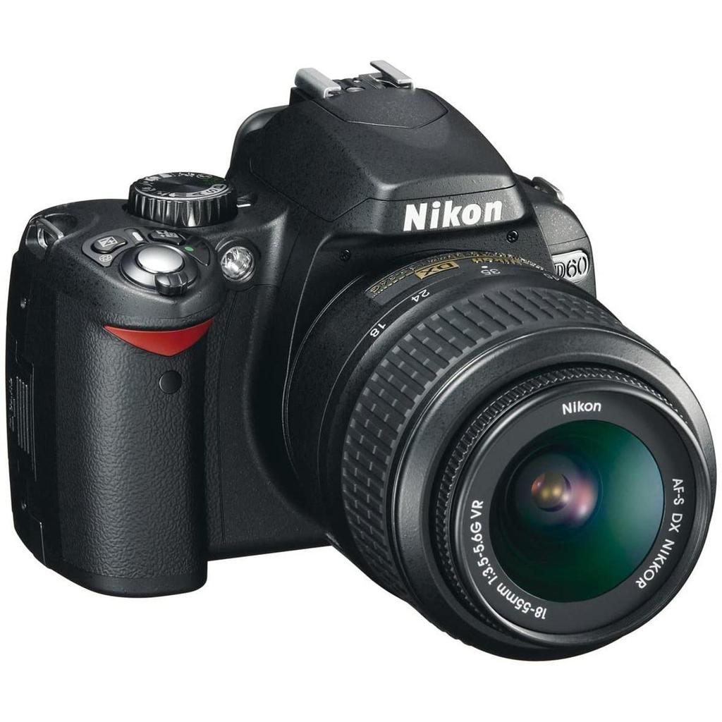 Reflex D60 - Noir + Nikon AF-S DX Nikkor 18-55 mm f/3.5-5.6G VR f/3.5-5.6G Reconditionné - Nikon reconditionné disponible sur Backmarket