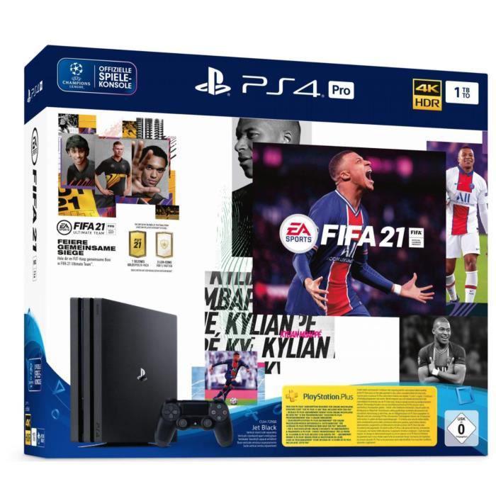 PlayStation 4 Pro 1000Go - Noir + FIFA 21 Reconditionné - Sony reconditionné disponible sur Backmarket