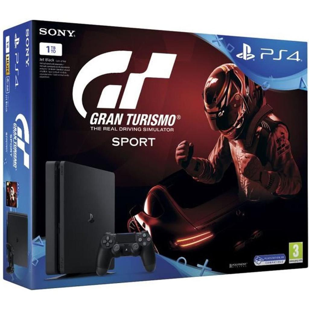 PlayStation 4 Slim 1000Go - Noir + Gran Turismo Sport Reconditionné - Sony reconditionné disponible sur Backmarket