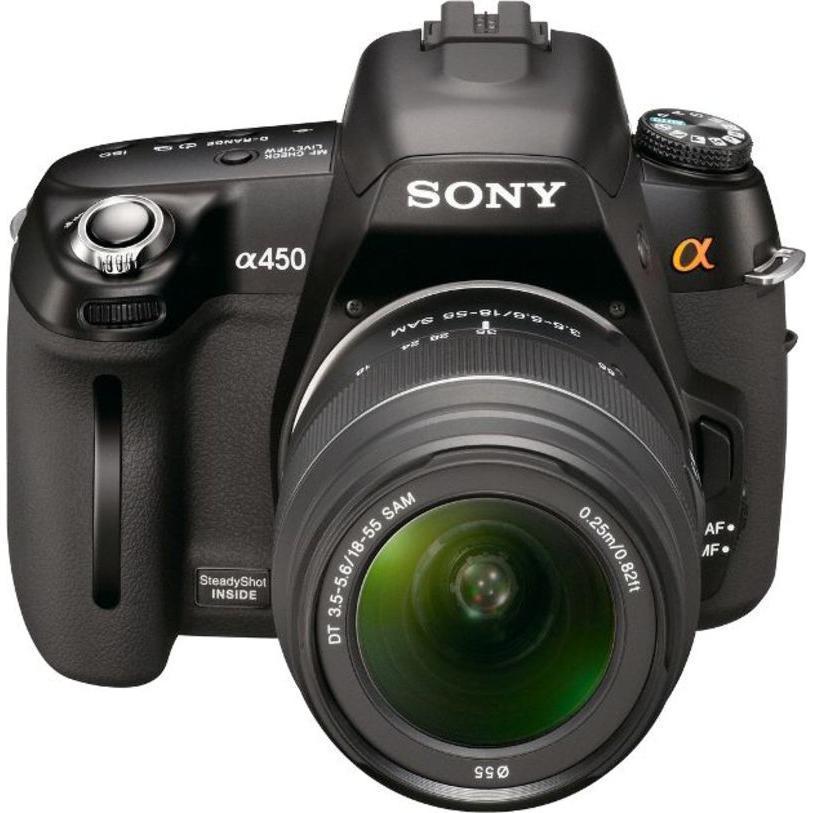 Reflex Alpha DSLR-A450 - Noir + Sony Sony DT 18-55mm f/3.5-6.3 SAM f/3.5-6.3 Reconditionné - Sony reconditionné disponible sur Backmarket