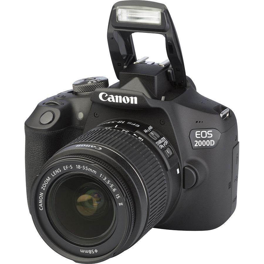 Reflex EOS 2000D - Noir + Canon EF-S 18-55mm f/3.5-5.6 f/3.5-5.6 Reconditionné - Canon reconditionné disponible sur Backmarket