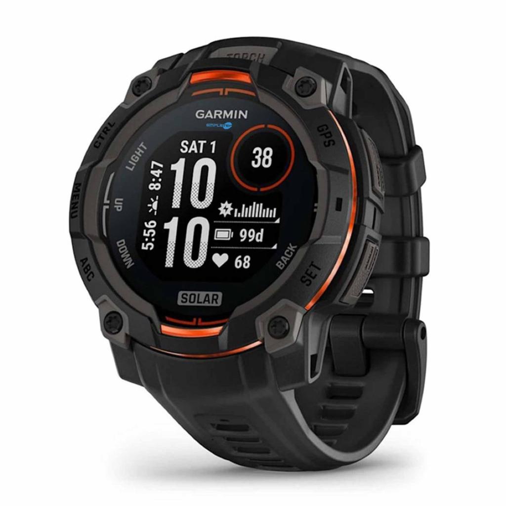 Montre Garmin Cardio GPS Instinct 3 45 mm Solar - Noir Reconditionné - Garmin reconditionné disponible sur Backmarket