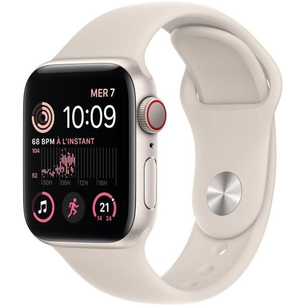 Acheter Apple Watch Series SE 2 (2022) GPS 44 mm - Aluminium Argent - Bracelet sport Lumière stellaire Reconditionné - 221,00 € Apple Watch Series SE 2 (2022) GPS 44 mm - Aluminium Argent - Bracelet sport Lumière stellaire Reconditionné - Apple reconditionné disponible sur Backmarket