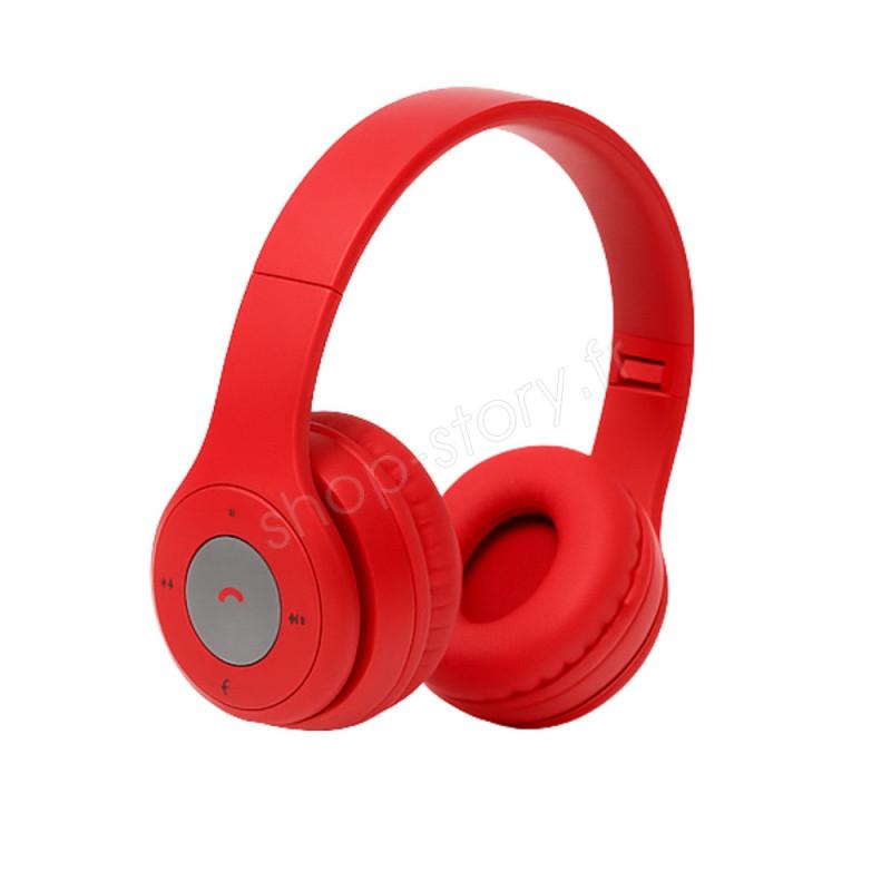 Casque filaire + sans fil avec micro Siroco MUSIVO_R - Rouge Reconditionné - Siroco est une marque connue, mais il est important de not reconditionné disponible sur Backmarket