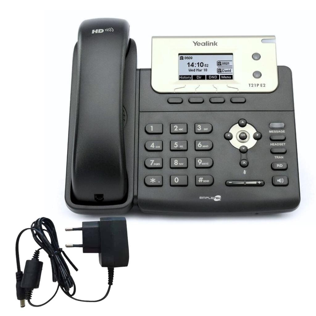 Téléphone fixe Yealink Entry-Level Professional | HD Voice | 2 SIP Accounts | PoE Support Reconditionné - Yealink reconditionné disponible sur Backmarket