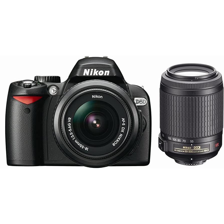 Acheter Reflex D60 - Noir + Nikon AF-S DX Nikkor 18-55mm f/3.5-5.6G VR + AF-S DX Nikkor 55-200mm f/4-5.6G VR f/3.5-5.6 + f/4-5.6 Reconditionné - 450,00 € Reflex D60 - Noir + Nikon AF-S DX Nikkor 18-55mm f/3.5-5.6G VR + AF-S DX Nikkor 55-200mm f/4-5.6G VR f/3.5-5.6 + f/4-5.6 Reconditionné - Nikon reconditionné disponible sur Backmarket