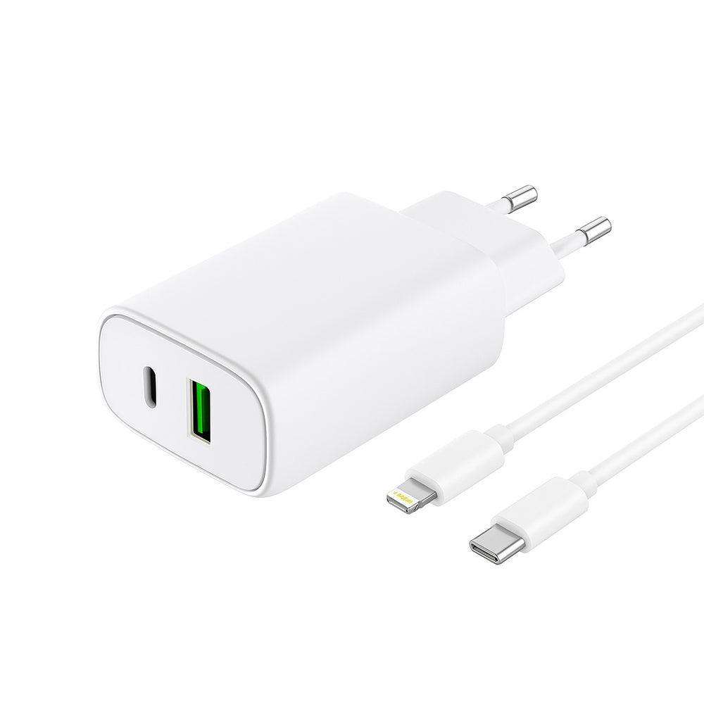 Acheter Câble et Prise Murale (USB-C + Lightning) 20W - WTK Reconditionné - 29,90 € Câble et Prise Murale (USB-C + Lightning) 20W - WTK Reconditionné - N/A reconditionné disponible sur Backmarket