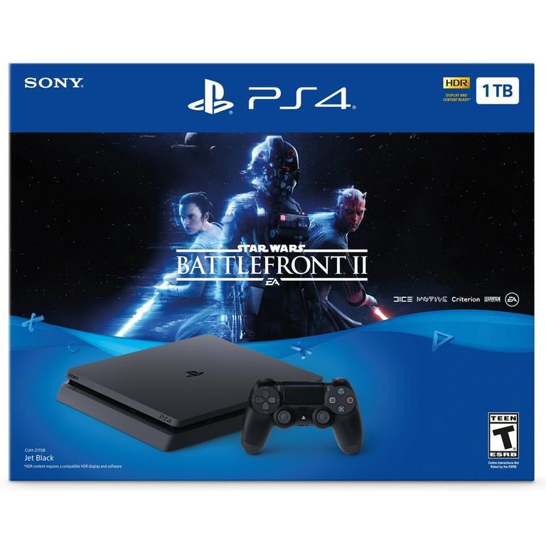 PlayStation 4 Slim 1000Go - Noir + Star Wars Battlefront II Reconditionné - Sony reconditionné disponible sur Backmarket
