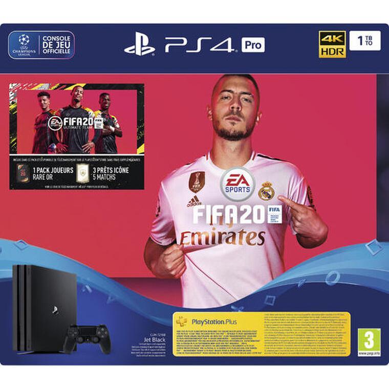 PlayStation 4 Pro 1000Go - Noir + FIFA 20 Reconditionné - Sony reconditionné disponible sur Backmarket