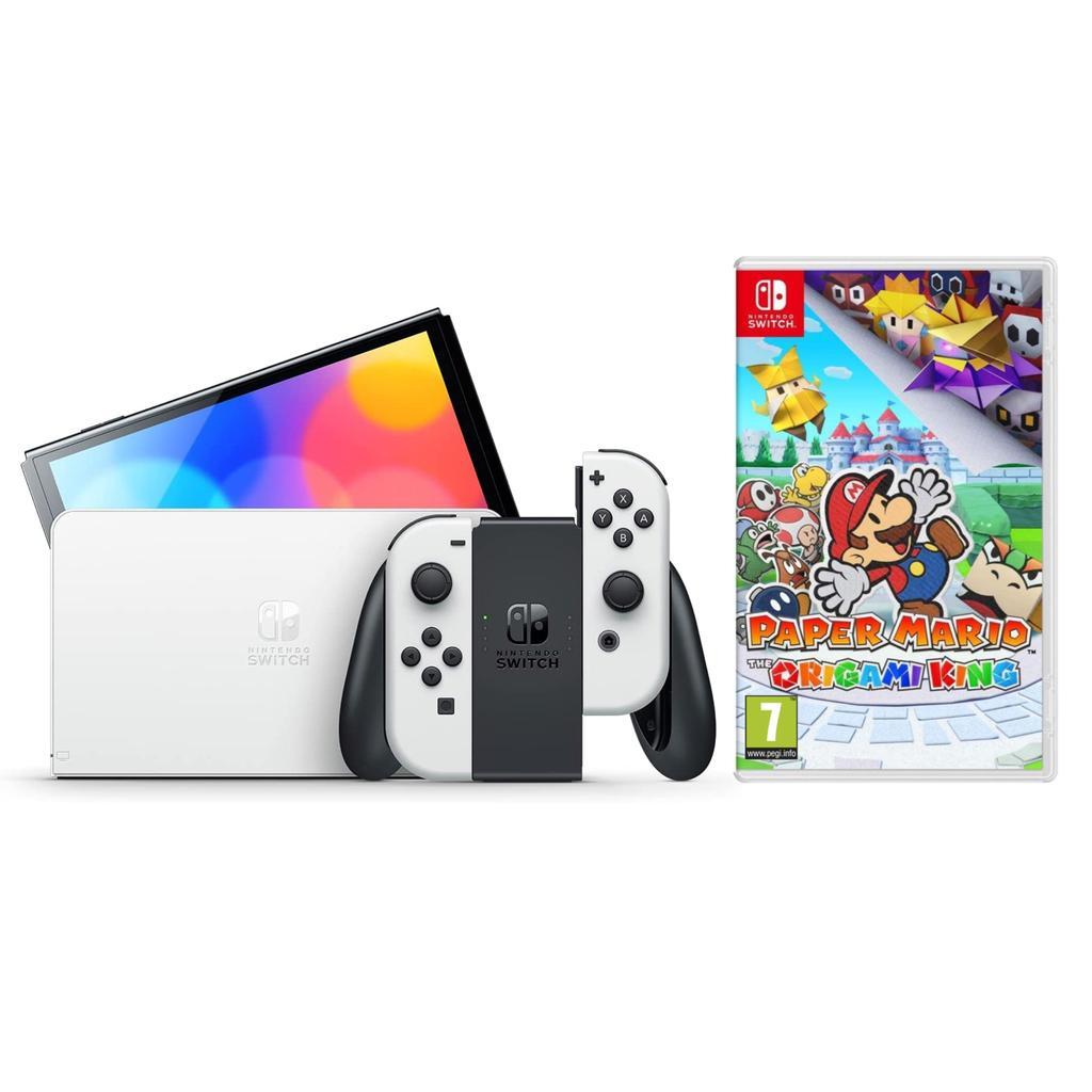 Switch OLED 64Go - Gris + Paper Mario Origami King Reconditionné - Nintendo reconditionné disponible sur Backmarket
