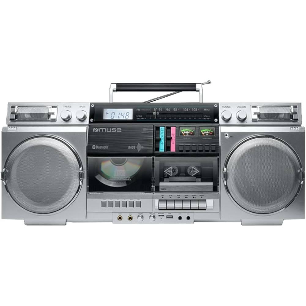 Acheter Enceinte Bluetooth MUSE M-380GBS Boombox Cassettes rétro avec Lecteur CD, AUX et Bluetooth, Compatible Smartphone, enregistreur Cassette - Gris Reconditionné - 285,99 € Enceinte Bluetooth MUSE M-380GBS Boombox Cassettes rétro avec Lecteur CD, AUX et Bluetooth, Compatible Smartphone, enregistreur Cassette - Gris Reconditionné - Muse reconditionné disponible sur Backmarket