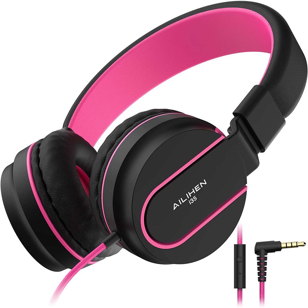 Casque réducteur de bruit avec micro Ailihen i35 COLORFUL - Noir/Rose Reconditionné - N/A reconditionné disponible sur Backmarket