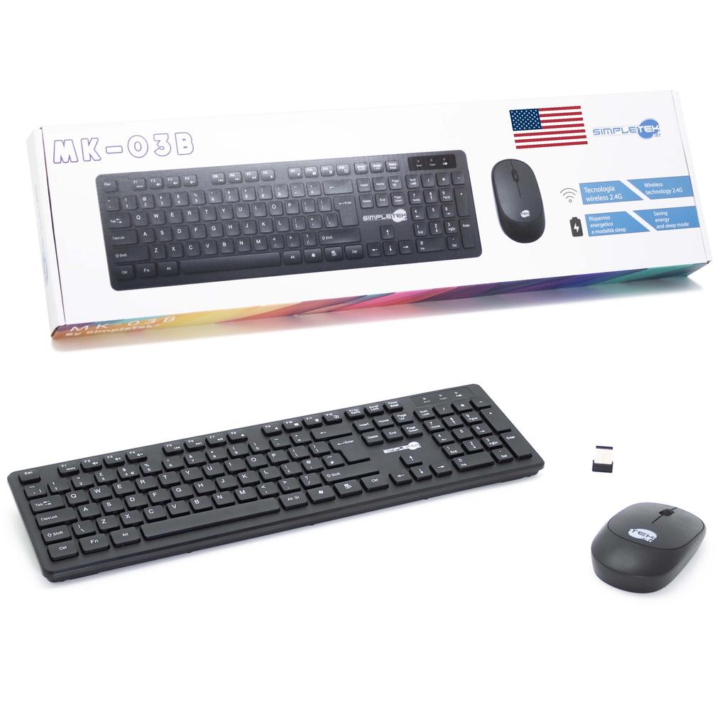 Clavier Simpletek QWERTY Anglais Sans-fil MK-03B Reconditionné - N/A reconditionné disponible sur Backmarket
