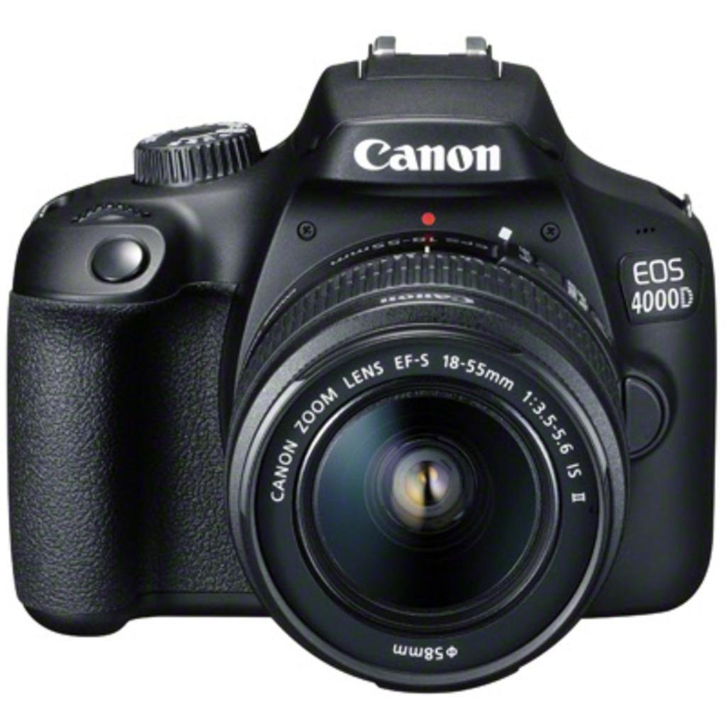 Reflex EOS 4000D - Noir + Canon Zoom Lens EF-S 18-55mm f/3.5-5.6 IS II f/3.5-5.6 Reconditionné - Canon reconditionné disponible sur Backmarket