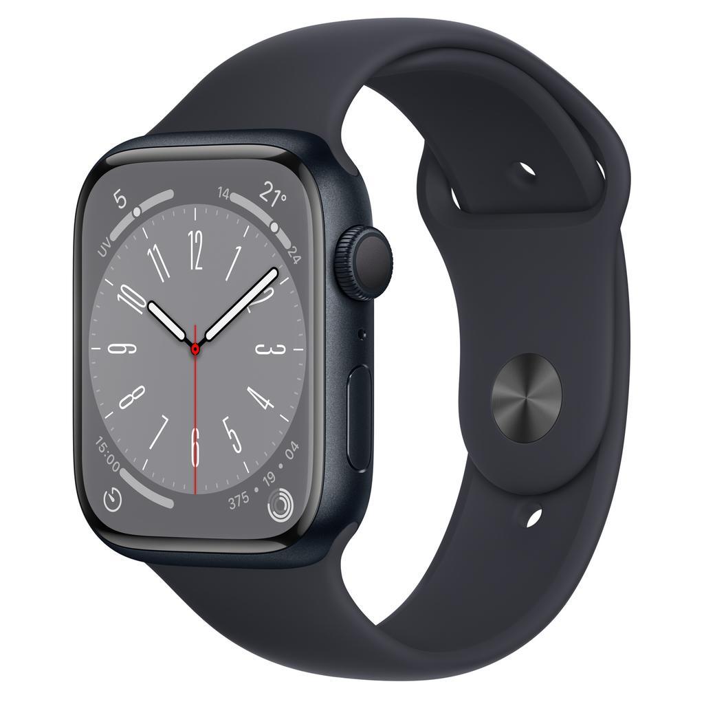 Apple Watch Series 8 (2022) GPS 41 mm - Aluminium Minuit - Bracelet sport Noir Reconditionné - Apple reconditionné disponible sur Backmarket