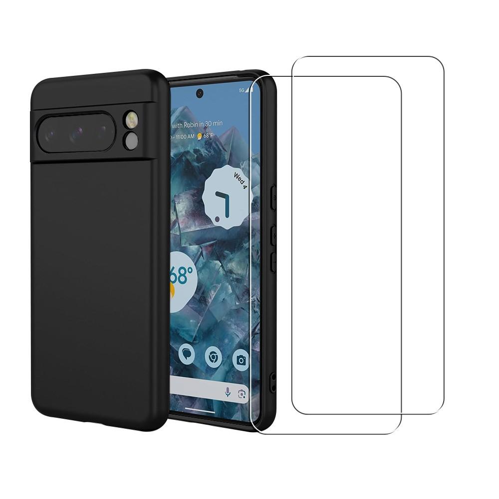 Coque Google Pixel 8 Pro et 2 écrans de protection - Silicone - Noir Reconditionné - N/A reconditionné disponible sur Backmarket