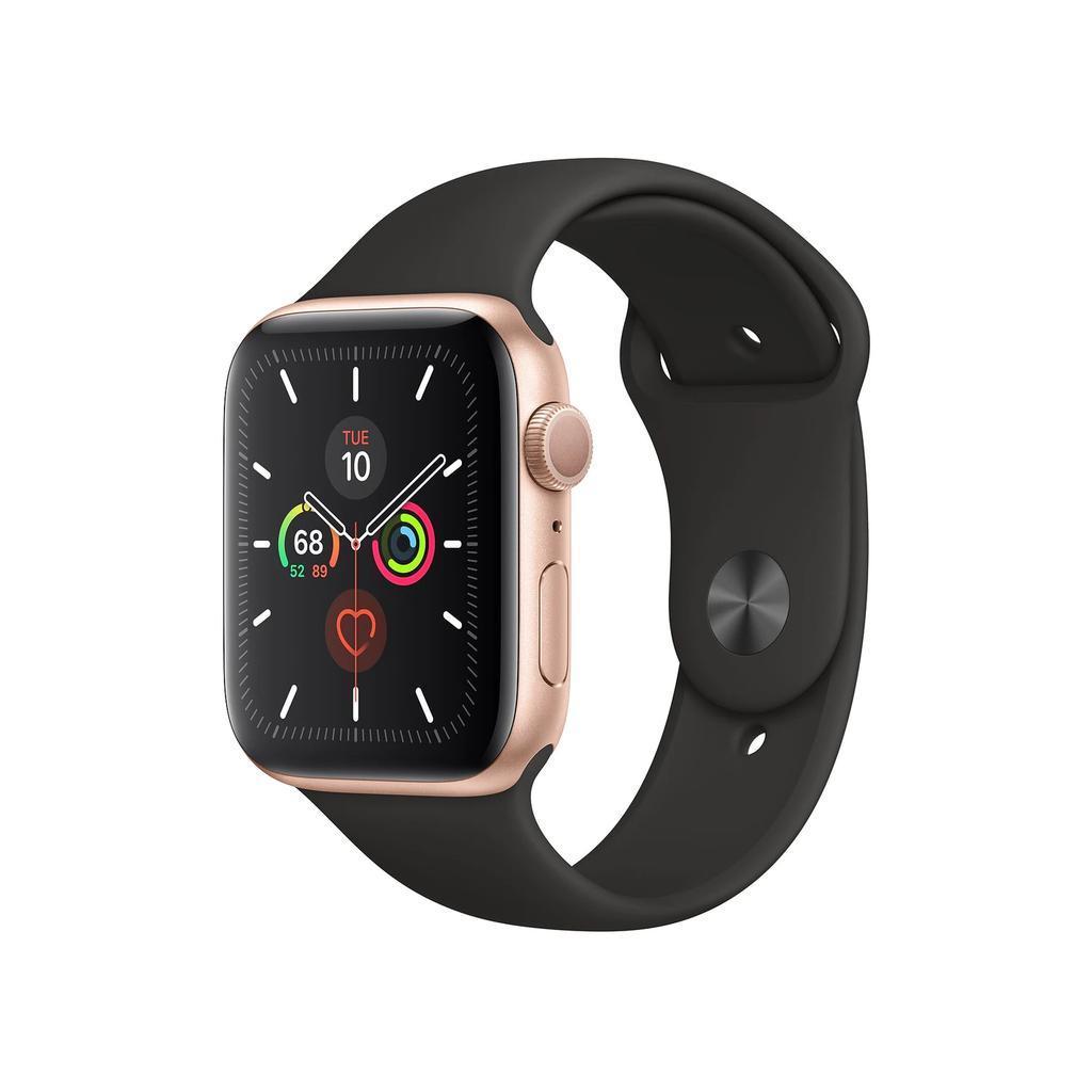 Apple Watch Series 9 (2023) GPS + Cellular 45 mm - Aluminium Rose - Bracelet sport Noir Reconditionné - Apple reconditionné disponible sur Backmarket