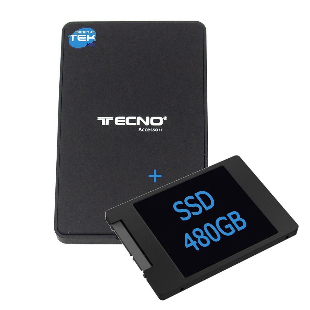 Disque dur externe Tecno SSD 2.5"" SATA with Case USB 3.0 - SSD 480 Go USB 3.0 Reconditionné - Tecno reconditionné disponible sur Backmarket