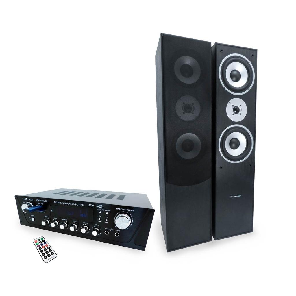 Enceinte Evidence Acoustics L766-BL + Ampli LTC ATM - Noir Reconditionné - Evidence Acoustics reconditionné disponible sur Backmarket